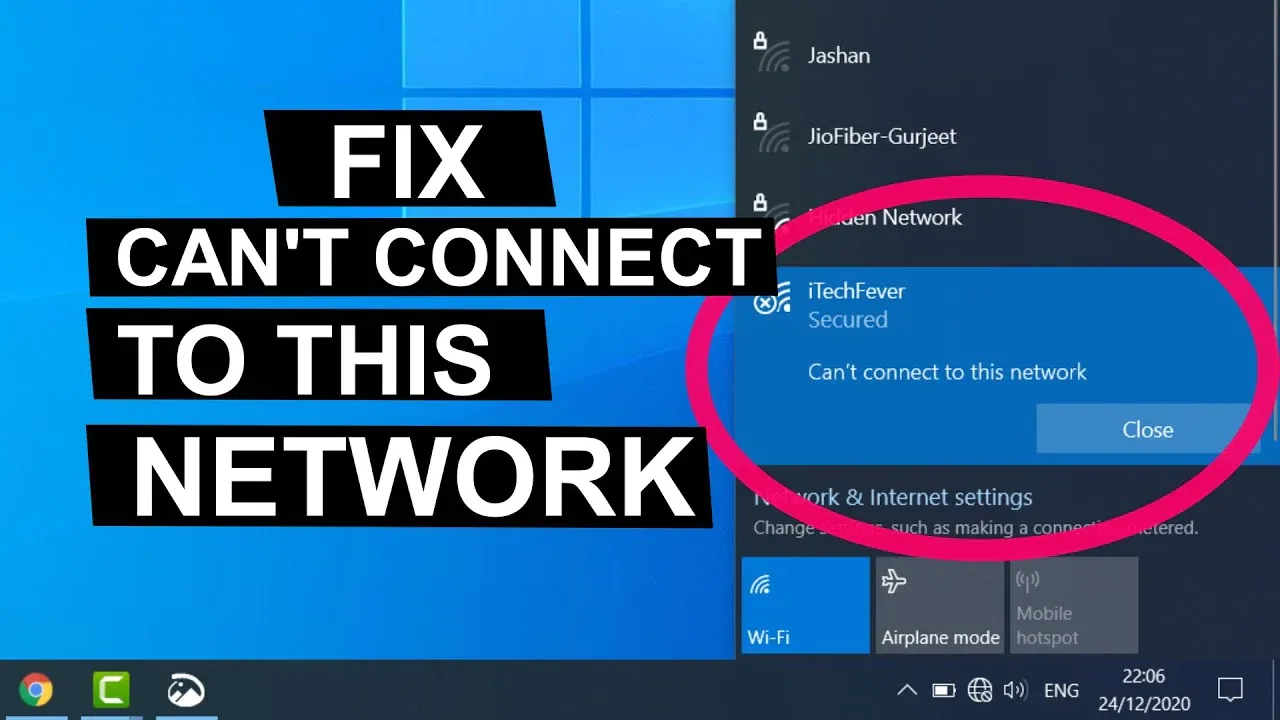 Windows 10 Can't Connect to This Network